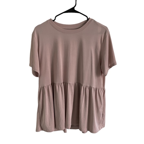 American Eagle Dusty Rose Babydoll Tee - Picture 2 of 3